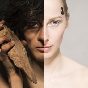 Vom Faustkeil zum Mikrochip können die Besucher noch bis zum 11. April im LWL-Museum für Naturkunde wandern. <br>Foto: LWL/Oblonczyk<br />