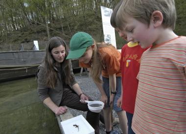 Birgit Ehses leitet die Zechen-Safari rund ums Thema Wasser. <br>Foto: LWL/Hudemann<br />