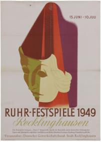 Plakat der der Ruhrfestspiele von 1949. <br>Foto: Stadt- Vestisches Archiv Recklinghausen<br />