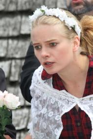 Die Geschichten von ¿Bühnenreif!¿ mit Schauspielerin Katharina Ries haben die Zuschauer im LWL-Freilichtmuseum Detmold begeistert. <br>Foto: LWL/Jähne<br />
