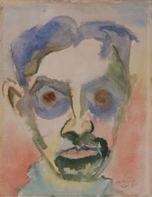 Selbstbildnis, 1920, Aquarell. <br>Foto: LWL/Schüttemeyer<br />