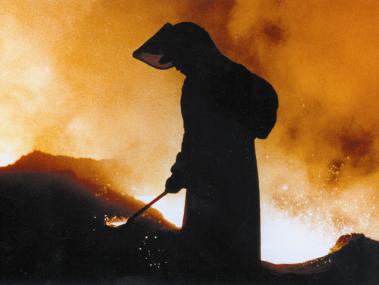 Feuer an der Ruhr: Hochofenabstich auf der Henrichshütte Hattingen. <br>Foto: LWL/ Schröder  <br />