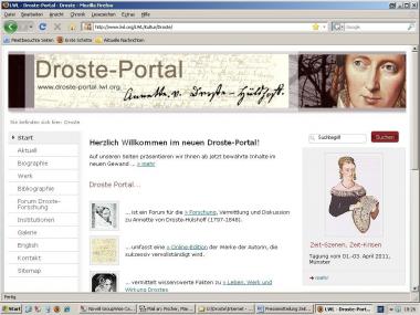 Das LWL-Droste-Portal präsentiert sich in neuem Design. Foto: LWL