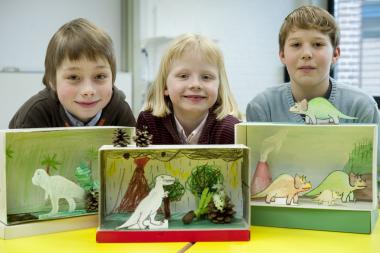 Die Dinos stehen im Mittelpunkt der April-Aktionen im LWL-Museum für Naturkunde, bevor die Ausstellung schließt.  <br>Foto: LWL/Oblonczyk<br />