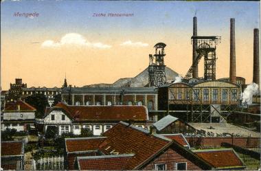 Die Zeche Hansemann in Dortmund-Mengede auf einer 100 Jahre alten Postkarte. <br>Foto: LWL<br />