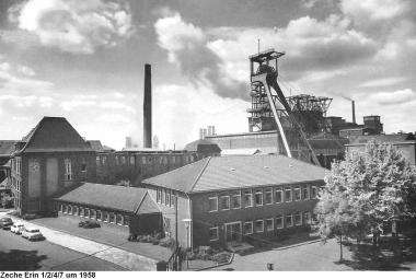 Eins von 500 ausgestellten Fotos ¿ die Zeche Erin um 1958. <br>Foto: Stadtarchiv Castrop-Rauxel<br />