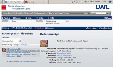 Das LWL-Bibliotheksportal präsentiert sich im Internet mit einer übersichtlichen Benutzerführung. Etwa 280.000 Medien der 15 LWL-Bibliotheken stehen für die Internetrecherche zur Verfügung. <br>   Fotos: LWL<br />