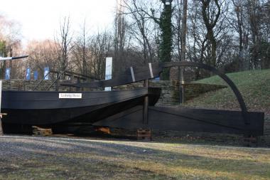 Der rekonstruierte Ruhrnachen im LWL-Industriemuseum. <br>Foto: LWL / J. Linke<br />