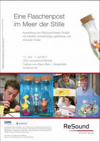 Plakat zur Ausstellung ¿Eine Flaschenpost im Meer der Stille¿ <br>Quelle: ReSound<br />