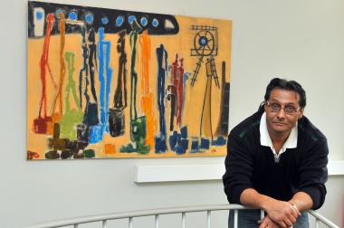 Der Herner Künstler Kemal Balkan bietet im Rahmen der Ausstellung ¿Schichtwechsel¿ zwei Kunstworkshops für Kinder und Jugendliche an.<br> Foto: LWL<br />