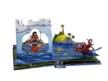 Die Exponate der Ausstellung ¿Hauptsache, es klappt!¿ liefern den Kindern Anregungen für eigene Pop-Up-Bücher. <br>Foto: LWL</ br>