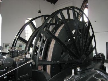 Zeugen der  technischen Revolution im 19. Jahrhundert ¿  die Fördermaschine im Museum. Foto: LWL/ Hudemann