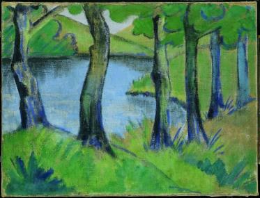 Das Bild ¿Waldsee¿ von Otto Mueller ist das Lieblingsstück von Bundesgesundheitsminister Daniel Bahr im LWL-Landesmuseum. <br>Foto: LWL<br />
