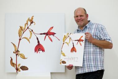 Dipl.-Designer Mario Moths präsentiert noch bis Anfang Januar seine andere Sicht auf ein Herbarium im LWL-Museum für Naturkunde. <br>Foto: LWL/Oblonczyk<br />