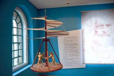 Die ¿Luftschraube¿ Leonardo da Vincis in der Sonderausstellung: Vorgänger des modernen Hubschraubers. <br>Foto: LWL/A. Hudemann <br />