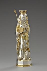 Reliquienstatuette der Hl. Brigida von Kilidare, Westfalen, um 1350, Legden, St. Brigida © Bistum Münster / Kath. Kirchengemeinde St. Brigida, Legden. <br>Foto: Stephan Kube, Greven<br />