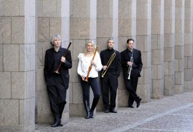Konzert zur ¿Goldenen Pracht¿: Das Bläserensemble ¿Les haulz et les bas¿ gastiert in der Überwasserkirche in Münster. Foto: Cristine Fronterota