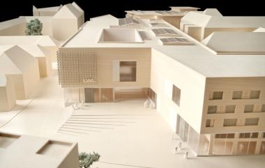 Für die Öffentlichkeit wird der Neubau des LWL-Landesmuseums (hier als Modell) erst 2014 zugänglich sein, doch virtuell will das Projekt Museum 2.0 einige Türen schon früher öffnen. <br>Foto: LWL/H. Neander<br />