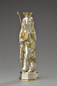 Reliquienstatuette der Heiligen Brigida von Kildare aus St. Brigida in Legden, um 1330 © Bistum Münster. <br>Foto: Stephan Kube, Greven<br />