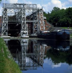 Das Hebewerk am Canal du Centre in Belgien gehört ebenfalls zum UNESCO-Welterbe. <br>Foto: LWL/Oboth<br />