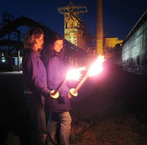 Walpurnisnacht mit Fackelführung auf der Henrichshütte. <br>Foto: LWL / A. Hudemann<br />