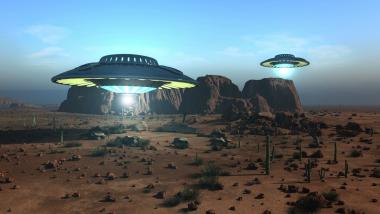 Raumschiffe, Aliens, unbekannte Lebensformen¿die neue Planetariumsshow ¿Ferne Welten ¿ fremdes Leben?¿ vermittelt neueste wissenschaftliche Erkenntnisse dazu. <br>3D-Grafik: LWL/Perdock<br />
