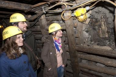 Im Nachtigallstollen erleben Besucher Bergbau pur. <br>Foto: LWL/Hudemann<br />
