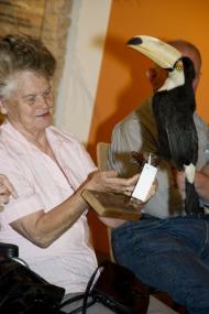 Ein ¿Paradiesvogel¿ zum Anfassen. <br>Foto: LWL/Sagurna<br />