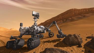 Der neue NASA-Rover 'Curiosity' auf dem Mars. <br>Foto: NASA<br />