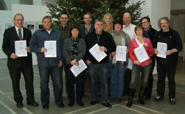 Gruppenbild der Teilnehmer, die als "Betriebliche Ansprechpartner"  zertifiziert worden sind. <br>Foto: LWL<br />