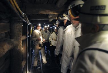 Lampenführung im Besucherbergwerk der Zeche Nachtigall. <br>Foto: LWL/Appelhans<br />