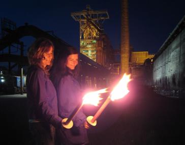 Walpurnisnacht mit Fackelführung auf der Henrichshütte. <br>Foto: LWL / A. Hudemann