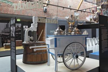 Der Eiskarren und die Eismaschine in der Ausstellung ¿Wanderarbeit¿. <br>Foto: LWL