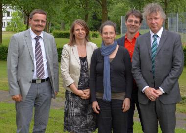 Dr. med. habil. Johannes Buchmann, PD Dr. habil. Tanja Legenbauer, Dr. Judith Kappesser, Prof. Dr. Dr. Martin Holtmann, Prof. Boris Zernikow (v.l.)<br>Foto: LWL/Ries