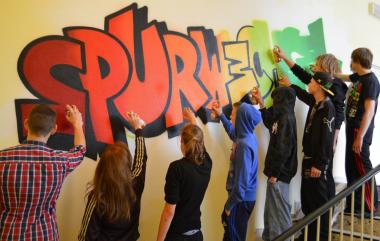Auf die Plätze, fertig und ¿Sprüh¿. <br>Foto: LWL/Seifert