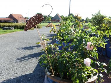 Gartenstecker aus geflochtenen Weiden. <br>Foto: LWL