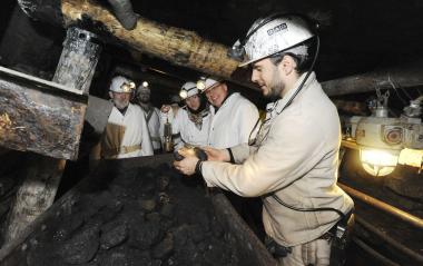 Lampenführung im Besucherbergwerk der Zeche Nachtigall. <br>Foto: LWL/Appelhans