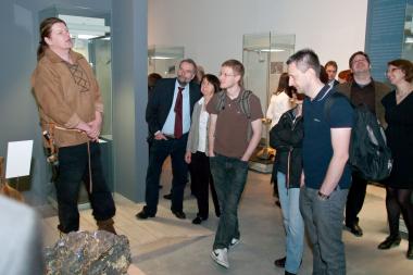 Mit dem Spielmann durchs Museum. <br>Foto: LWL/Hagemann-Kask