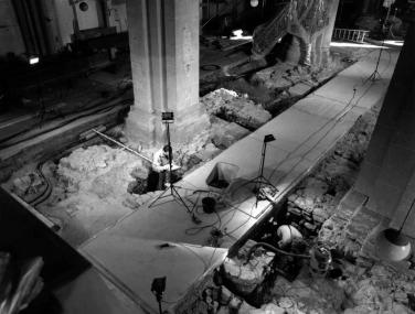 Die Grabungen in der Stiftskirche 1990. <br>Foto: LWL