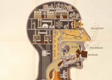 Ausschnitt aus Fritz Kahns Plakat ¿Der Mensch als Industriepalast¿.<br> Foto: LWL