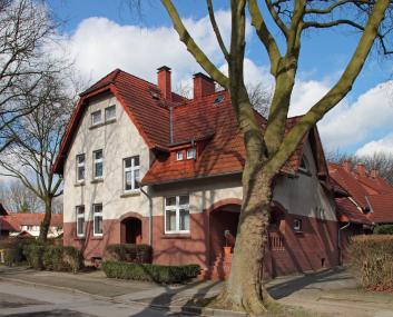 Haus in der Kolonie ¿Landwehr¿ vor den Toren der Zeche Zollern. <br>Foto: LWL/Holtappels 