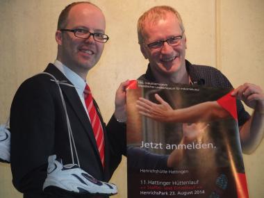 Torsten Grabinski (l.) und Robert Laube freuen sich auf den Hüttenlauf. <br>Foto: LWL 