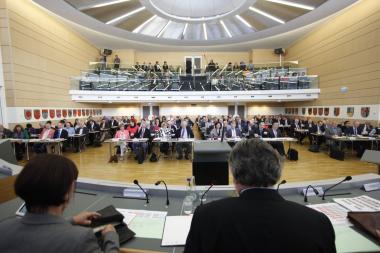 Die 14. Landschaftsversammlung Westfalen-Lippe bei ihrer konstituierenden Sitzung.<br>Foto: LWL/Wolf