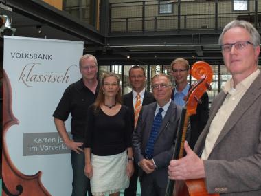Die Verantwortlichen von Volksbank, Rhein Ruhr Philharmonie und Museum stellten das Programm des Herbstkonzertes vor. <br>Foto: LWL