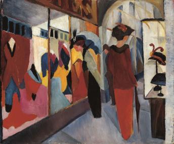 August Macke, Modegeschäft, 1913. <br>Foto: LWL/Ahlbrand-Dornseif
