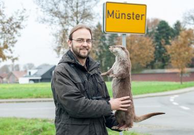Der Fischotter wurde von dem Wissenschaftler Dr. Jan Ole Kriegs jetzt erstmals wieder in Münster nachgewiesen. <br>Foto LWL/Steinweg 