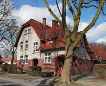 Haus in der Kolonie "Landwehr" vor den Toren der Zeche Zollern. <br>Foto: LWL/Holtappels 