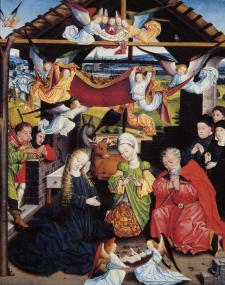 Derick Baegert, Anbetung des Kindes mit Maria und Josef, Wesel, um 1480/85.