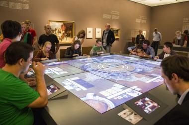 Der Spieltisch zum Westfälischen Frieden im LWL-Museum für Kunst und Kultur erhielt in Berlin den Deutschen Computerspielpreis 2015. <br>Foto: LWL/Neander