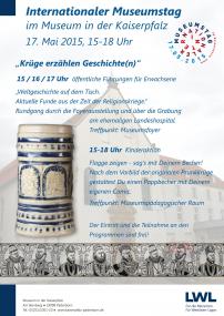 Plakat zum Internationalen Museumstag im Museum in der Kaiserpfalz. <br>Foto: LWL